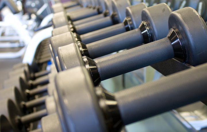 Rack of Weights at a Gym